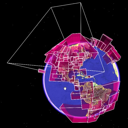 Early Flickr Google Earth heatmap